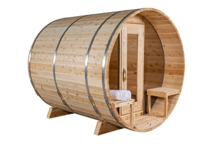 Dundalk LeisureCraft Canadian Timber Tranquility 3-4 Person Barrel Sauna CTC2345