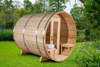 Dundalk LeisureCraft Canadian Timber Tranquility 3-4 Person Barrel Sauna CTC2345