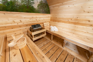 Dundalk LeisureCraft Canadian Timber Tranquility 3-4 Person Barrel Sauna CTC2345