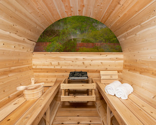 Dundalk LeisureCraft Canadian Timber Tranquility 3-4 Person Barrel Sauna CTC2345