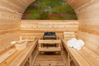 Dundalk LeisureCraft Canadian Timber Tranquility 3-4 Person Barrel Sauna CTC2345