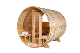 Dundalk LeisureCraft Canadian Timber Tranquility 3-4 Person Barrel Sauna CTC2345