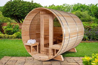 Dundalk LeisureCraft Canadian Timber Tranquility 3-4 Person Barrel Sauna CTC2345