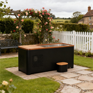 Black Rectangular Ice Tub